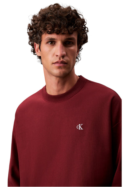 Felpa A Girocollo Uomo Calvin klein Jeans  Premium Terry Monogram LV04RC277G