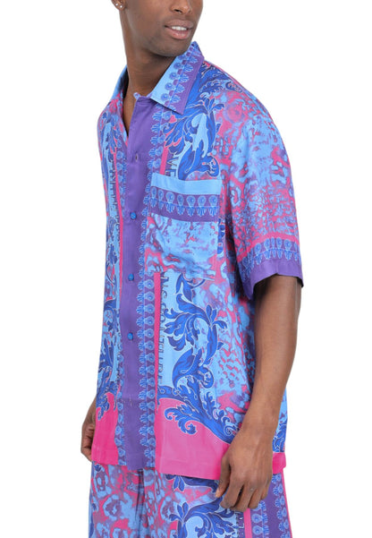 Camicia Manica Corta Uomo Versace Jeans Couture  Panel Animal 76GAL2BANS437