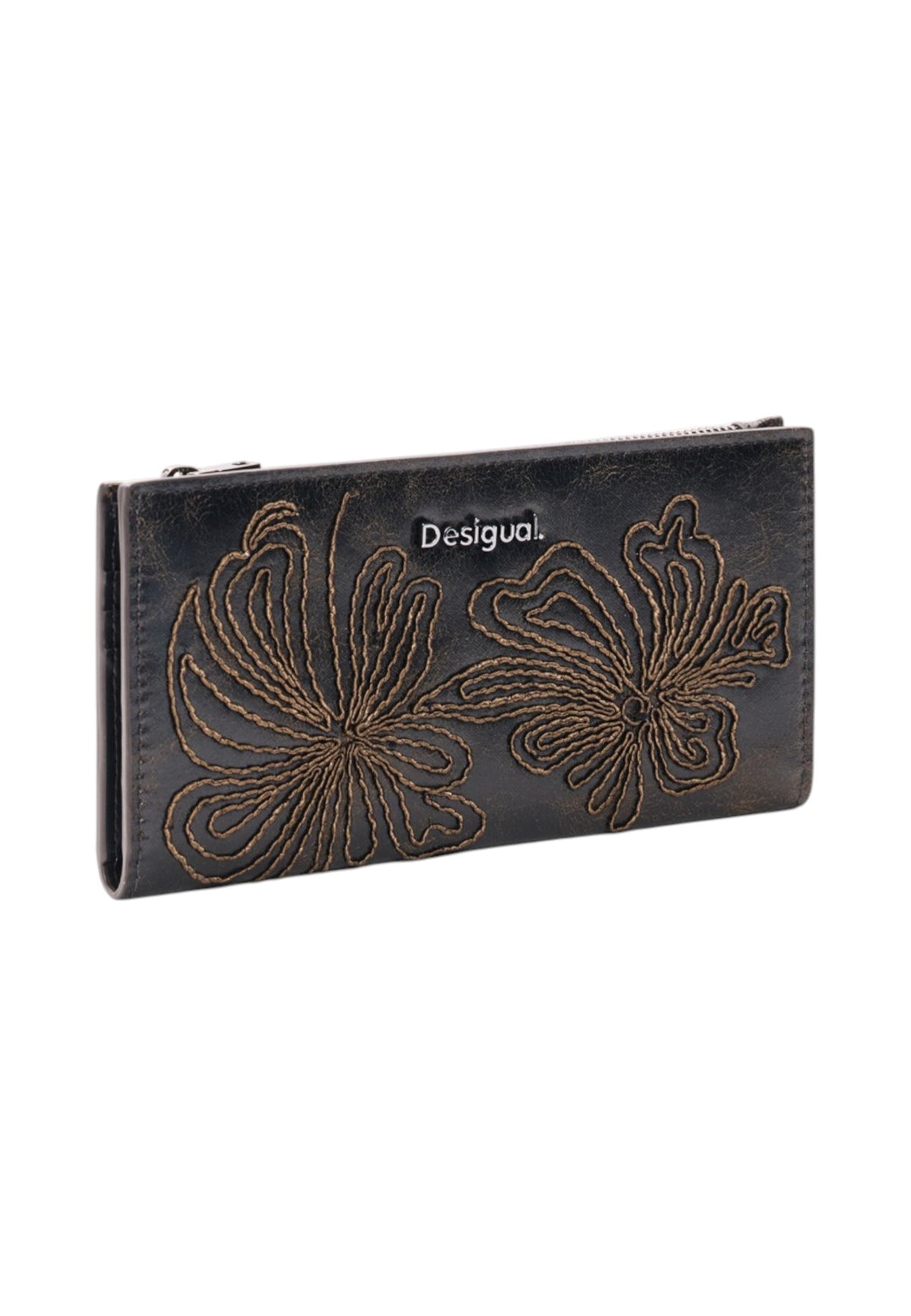 Portafoglio Con Portamonete Donna Desigual Grande, Effetto pelle, Ricami floreali, Poliestere riciclato Mistral Clarisa 26WAYP19