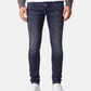 Jeans Skinny Fit Uomo Gas Stone Wash Blue/Black Medium Sax Zip Rev 351450031061