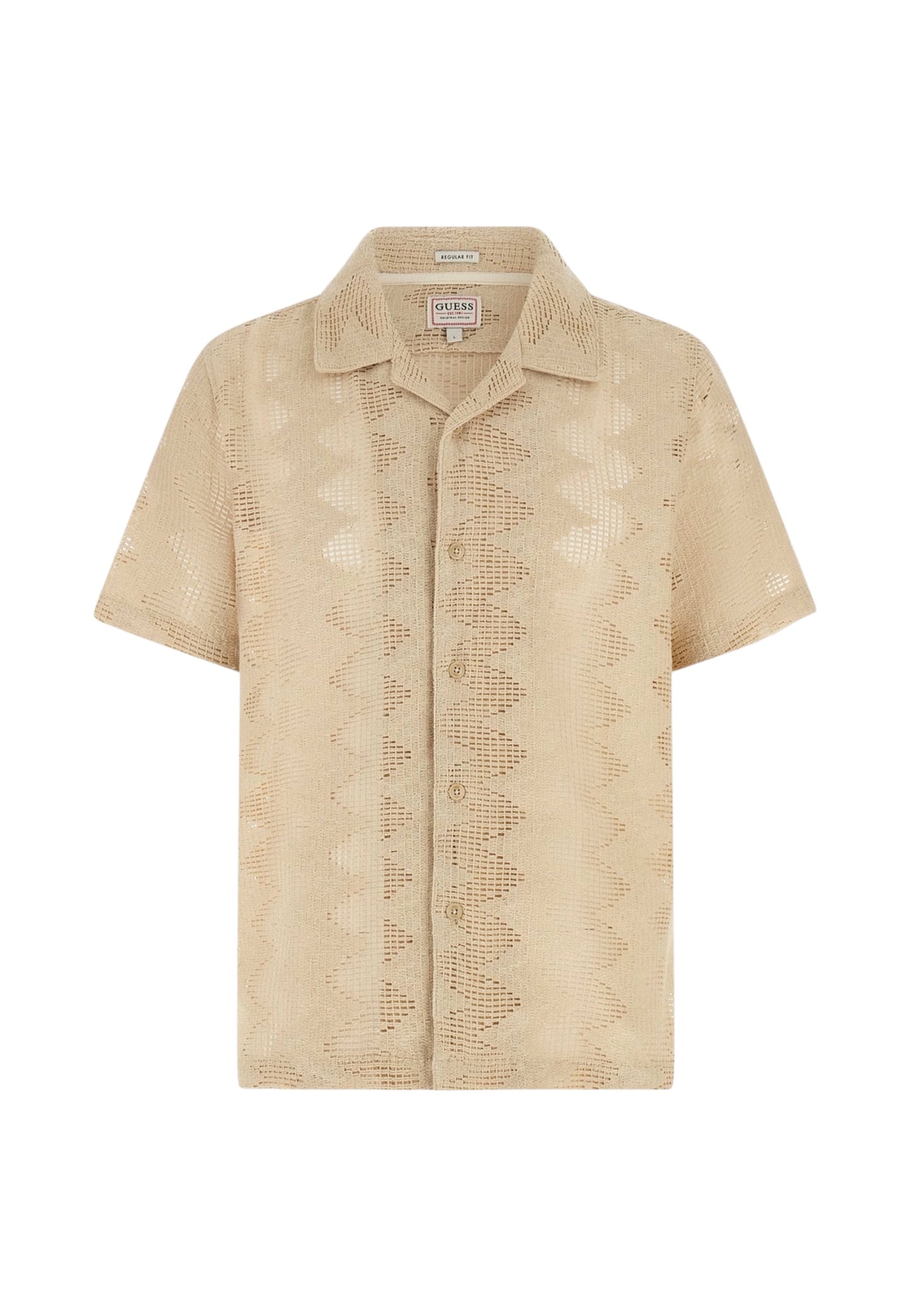 Camicia Manica Corta Uomo Guess  Lattice Knit M6GP46K3236