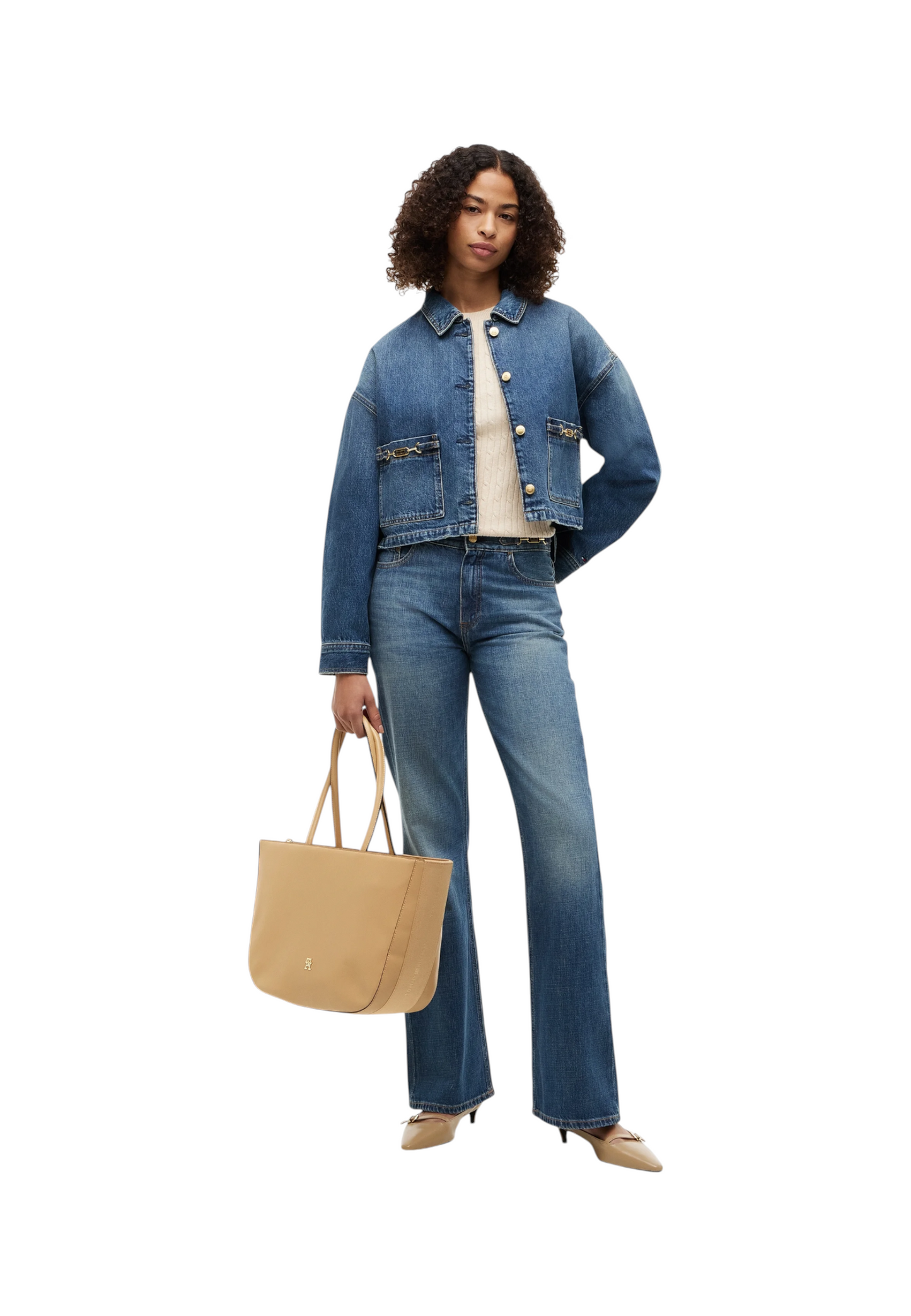 Borsa A Spalla Donna Tommy Hilfiger Tote Th Logotape AW0AW18742