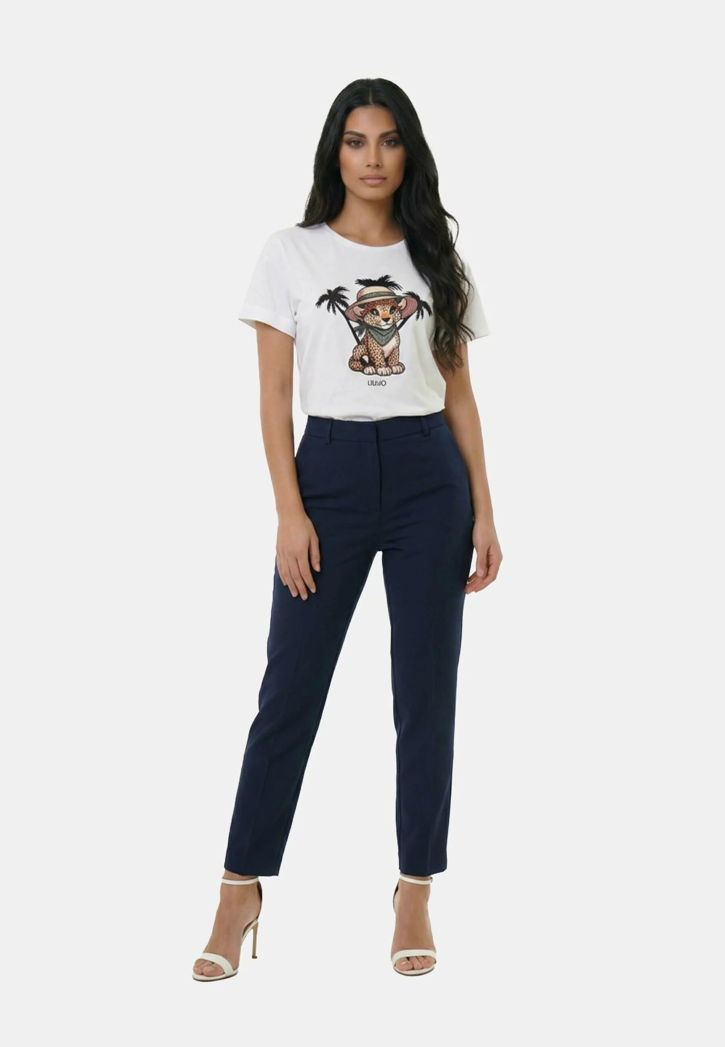 T-Shirt Manica Corta Donna Liu Jo Small Leopard Eco Line VA6170JS003