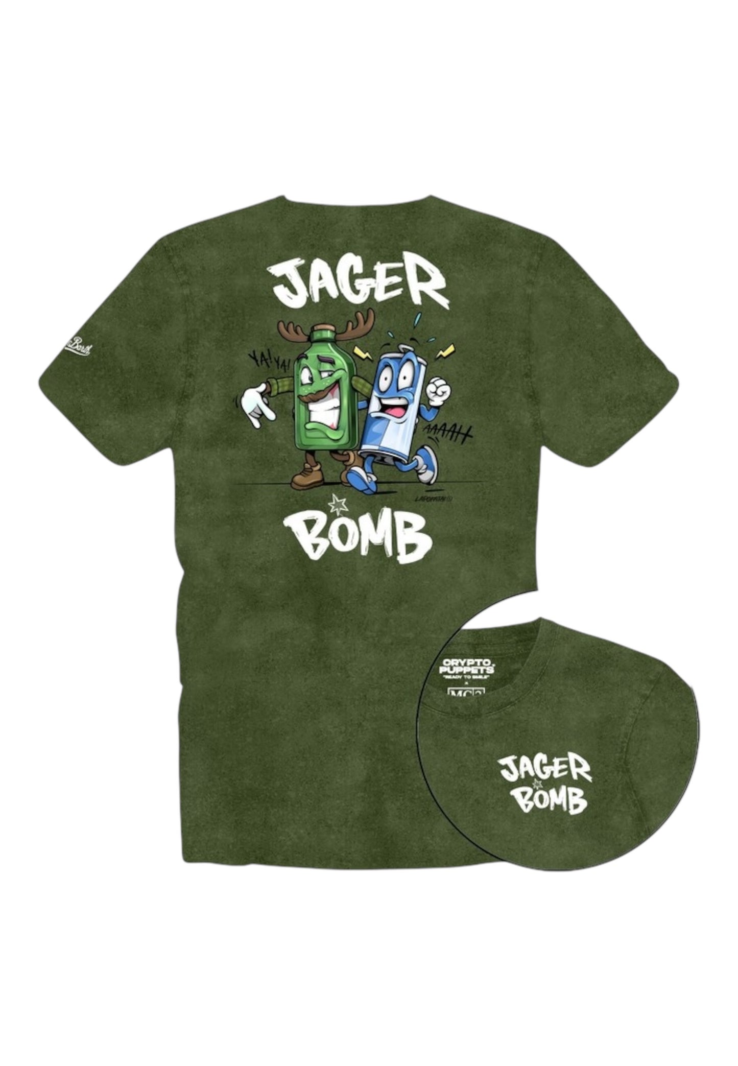 T-Shirt Manica Corta Uomo Mc2 Saint Barth Effetto Sfumato Fad-Out Jager Bomb Jack JACK001