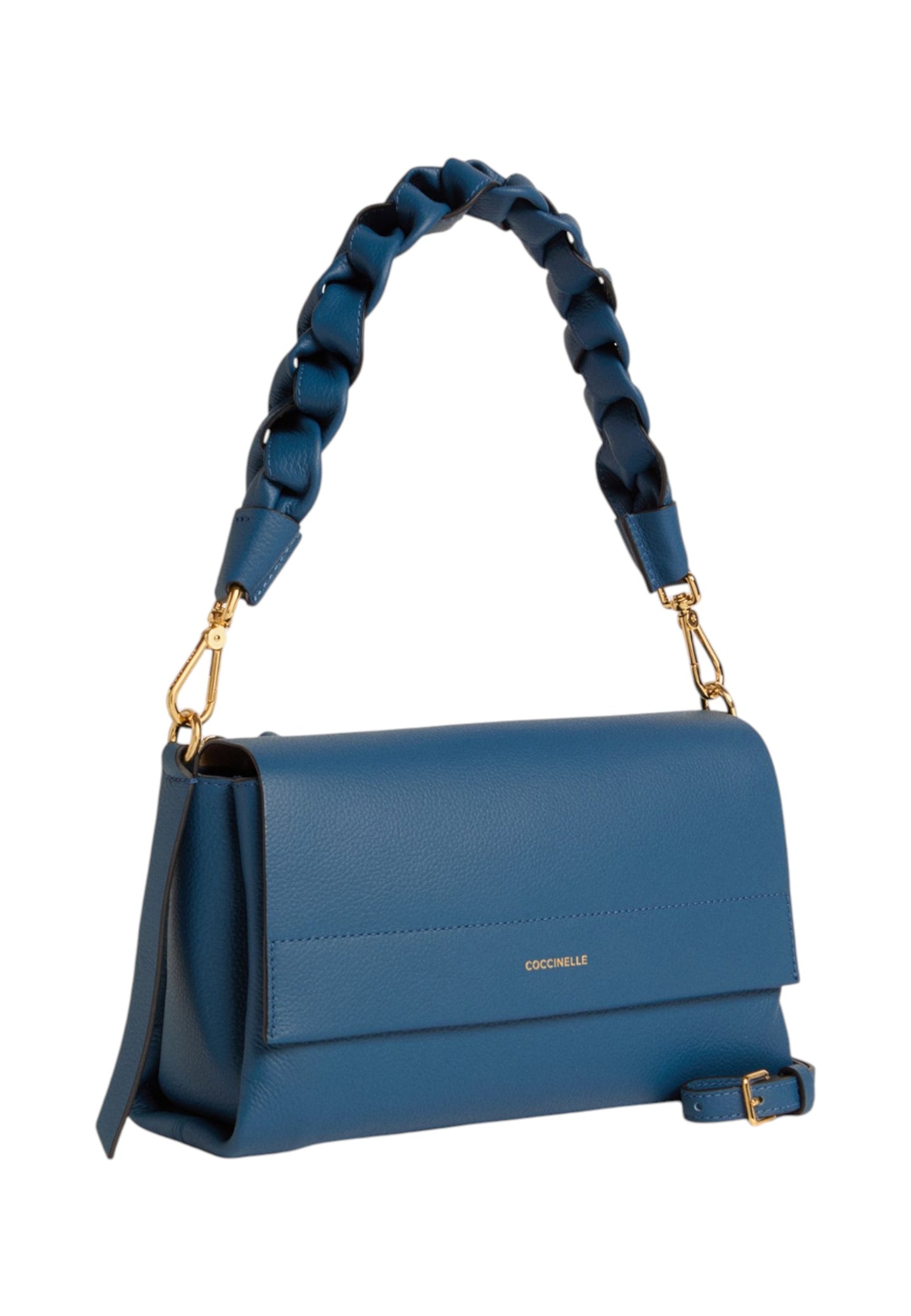 Borsa A Spalla Donna Coccinelle In Pelle Martellata Doppia Boheme Small E1M50120101