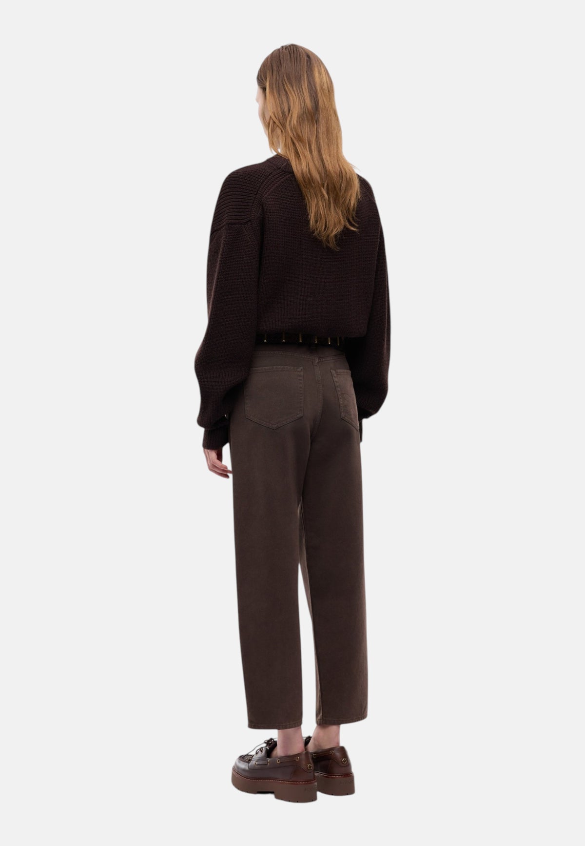 Jeans Barrel Fit Donna Pinko Vestibilit� barrel, gamba ampia e arrotondata, bull denim di cotone, design cinque tasche, passanti in vita, chiusura con zip e bottone logato Estelle 103857A3KU