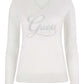 Maglia Scollo A V Donna Guess  Stephanie Logo W6RR50Z2NQ2
