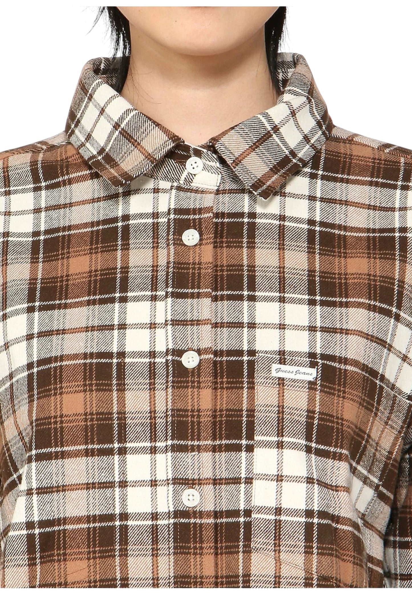 Camicia Manica lunga Donna Guess Con Tasca Gj Boxy Shirt W5BH39WGMH1