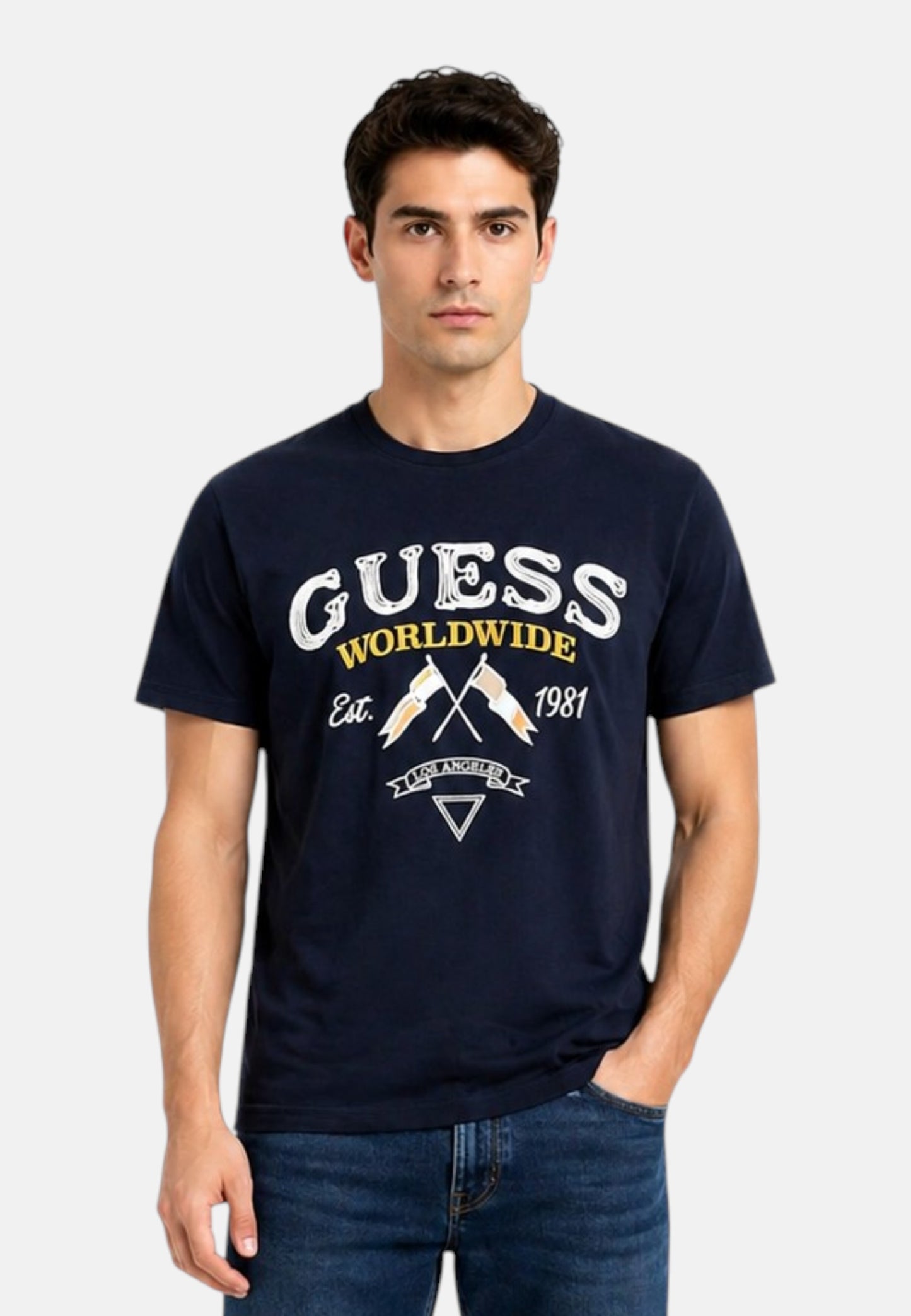 T-Shirt Manica Corta Uomo Guess  Flags And Cord M6GI06K2917