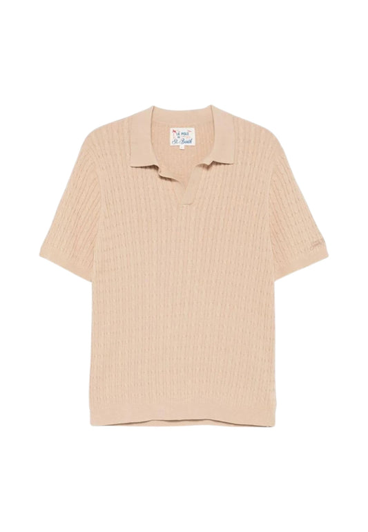 Polo Manica Corta Uomo Mc2 Saint Barth Tessuto Intrecciato Sloan