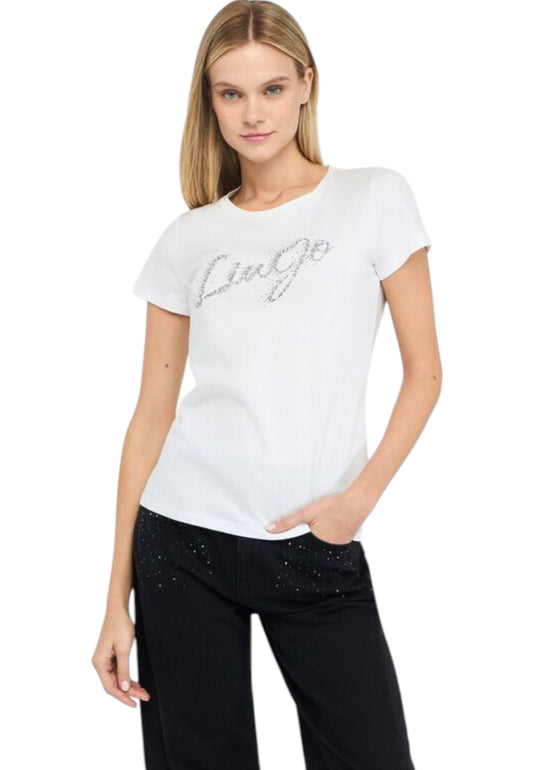 T-Shirt Manica Corta Donna Liu Jo  Faded Liujo Silver UF5266JS904