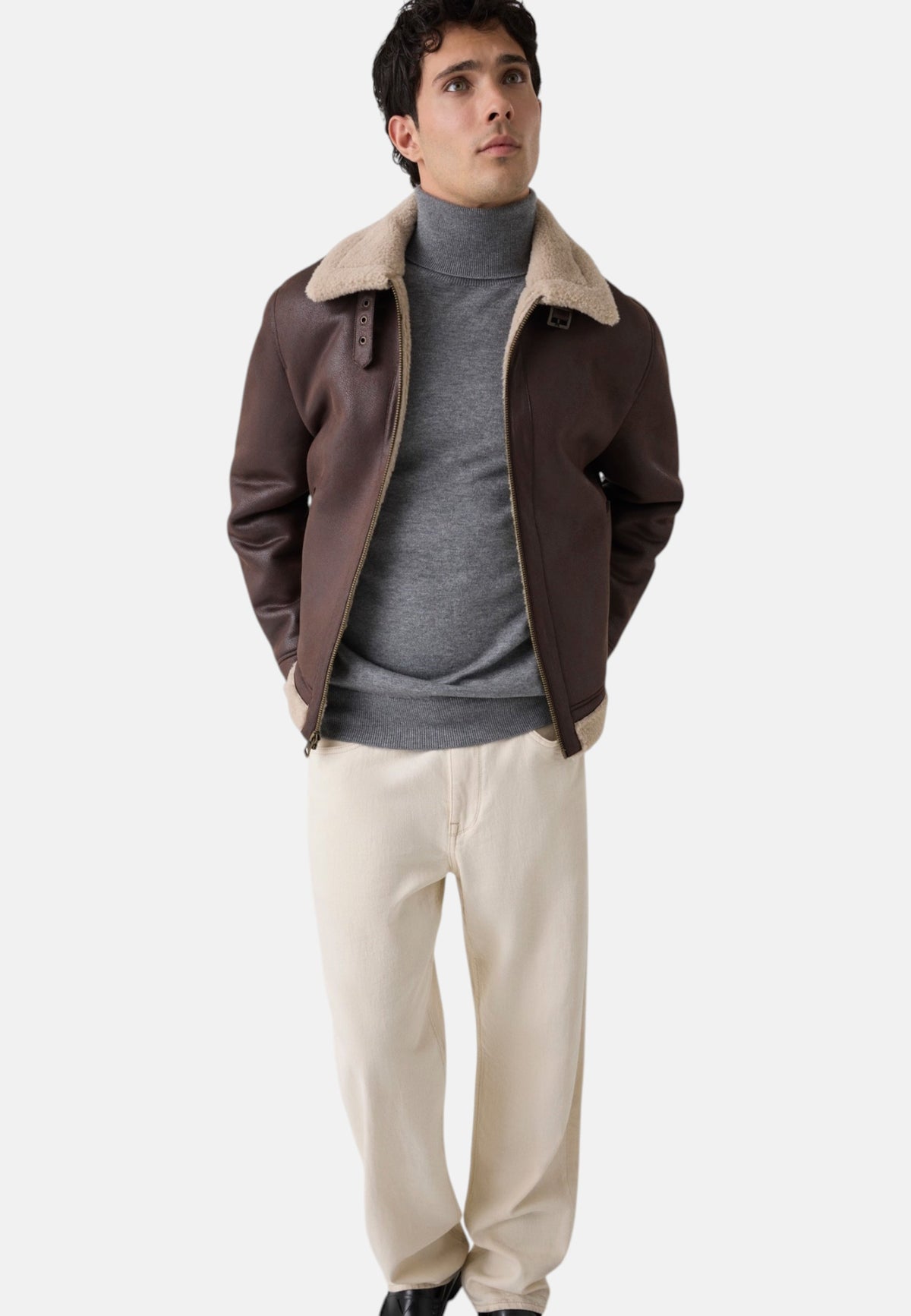 Giacca Invernale Uomo Guess Effetto shearling  M6BL40W4152