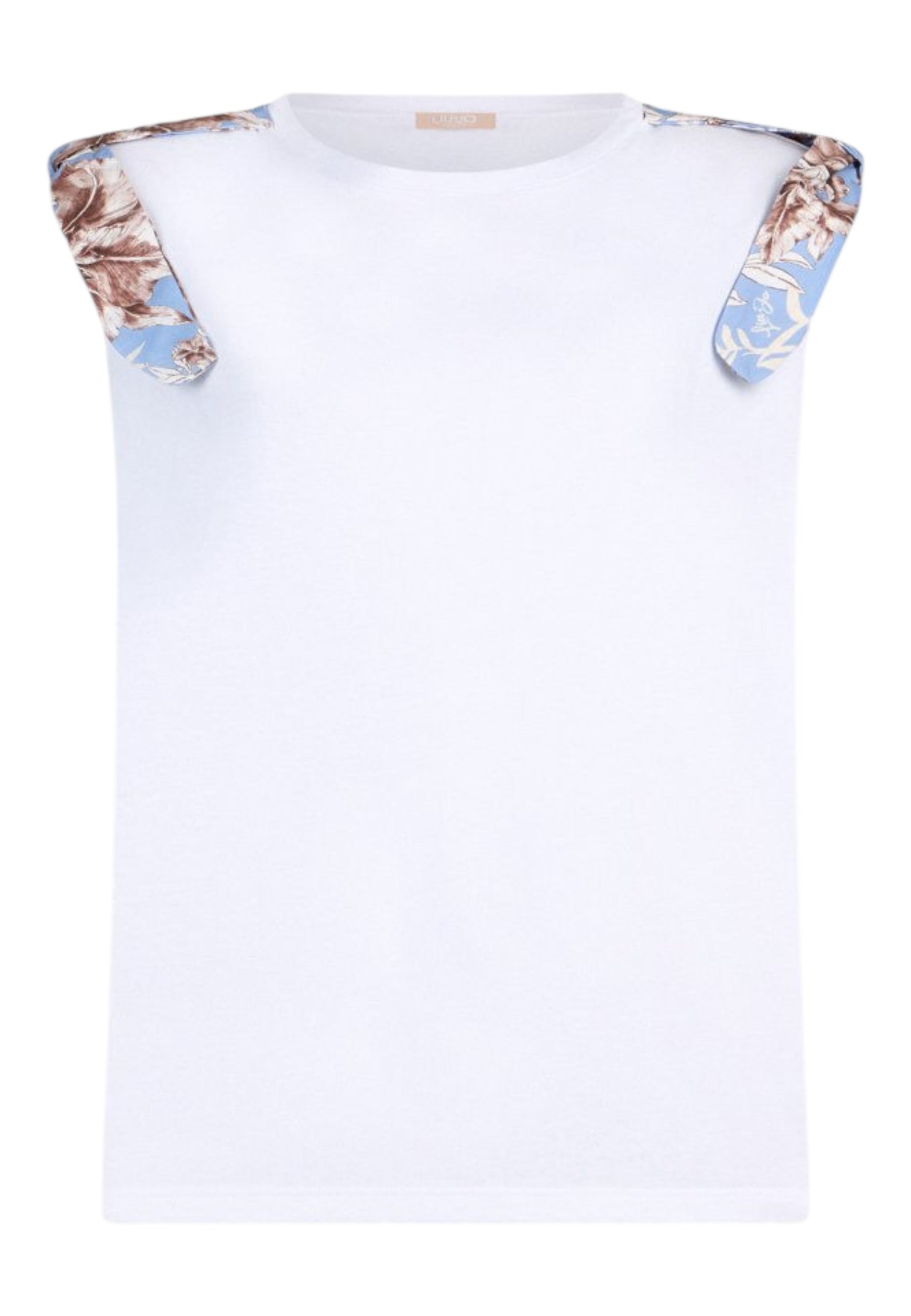 T-Shirt Manica Corta Donna Liu Jo Brown Blue Wave Lily Linea 3.0 WA6201J6308