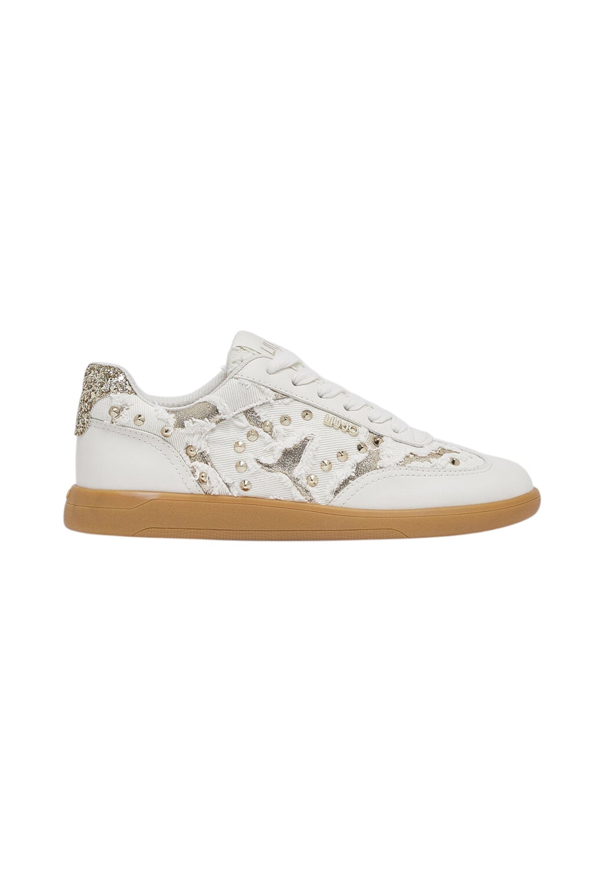Sneakers Basse Donna Liu Jo In Denim Con Inserti Glitter E Borchie Connor 06 BF6049TX336
