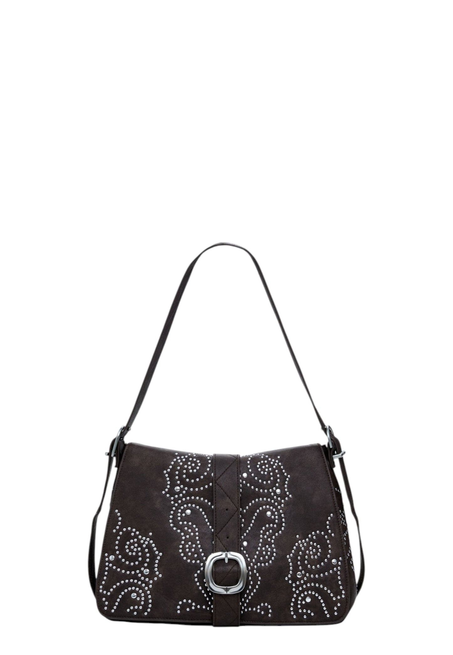 Borsa A Tracolla Donna Desigual  Poker Face Posadas Mini 2.0 Choco 25WAXP34