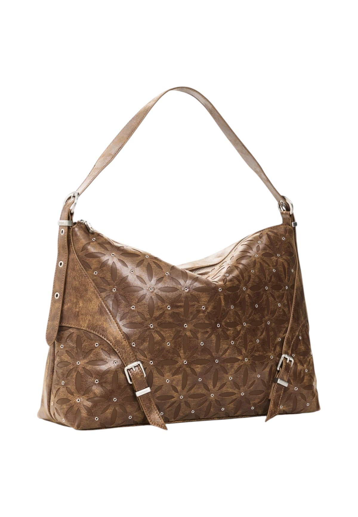 Borsa A Spalla Donna Desigual Grande, Effetto pelle Coriolis Leiria Camel 26WAXPAD