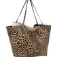 Borsa A Spalla Donna Braccialini Shopping In Pelle Con Stampa Leopard Ariel B19031PP