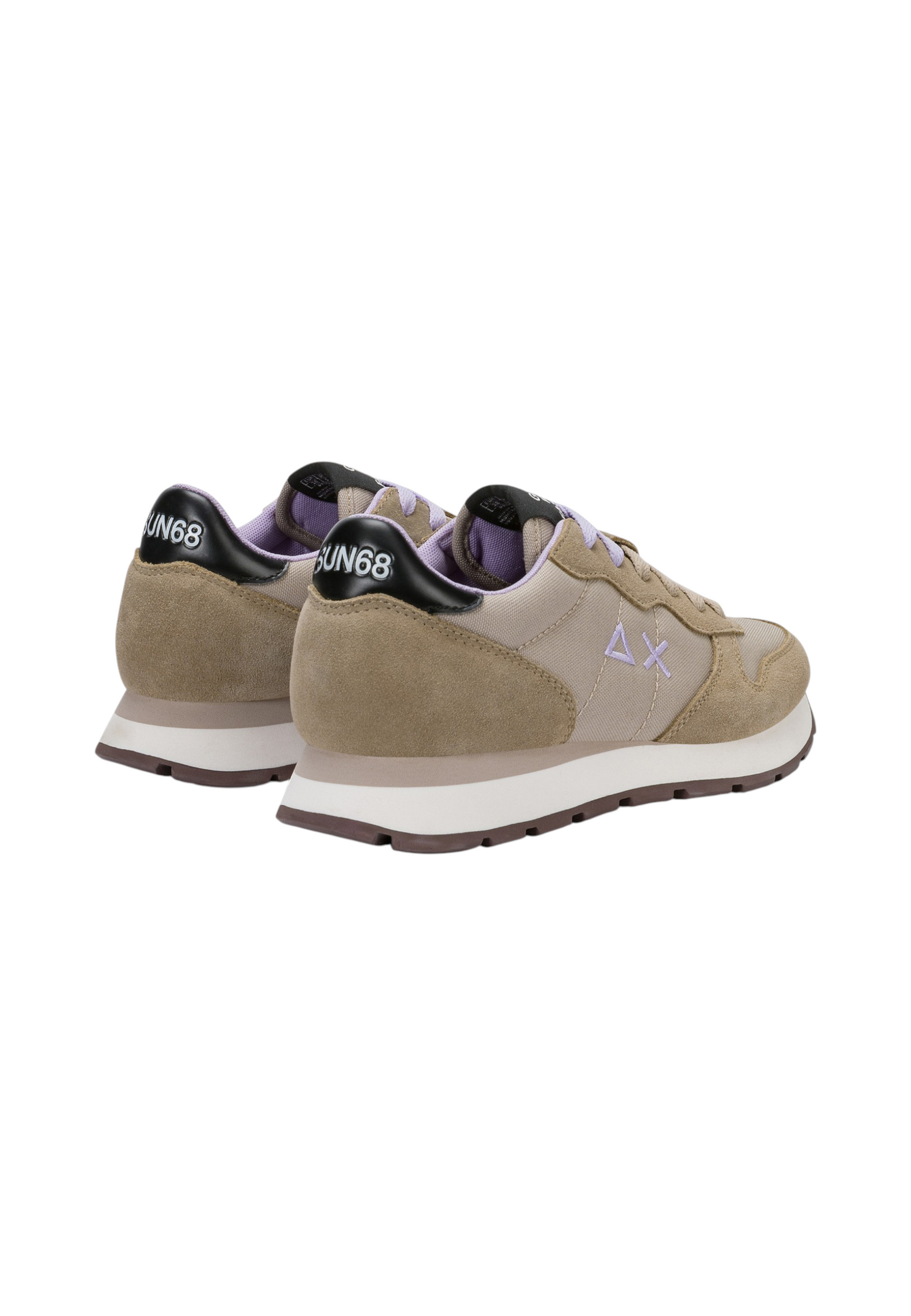 Sneakers Basse Donna Sun68 Stile Running, Nylon E Suede, Logo Ricamato Ally Solid Z46201