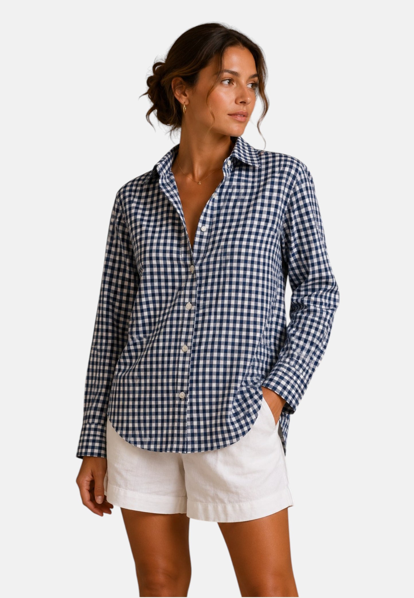 Camicia Manica lunga Donna Mc2 Saint Barth Vichy Bisou Meredith MDH001