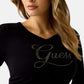 Maglia Scollo A V Donna Guess  Stephanie Logo W6RR50Z2NQ2