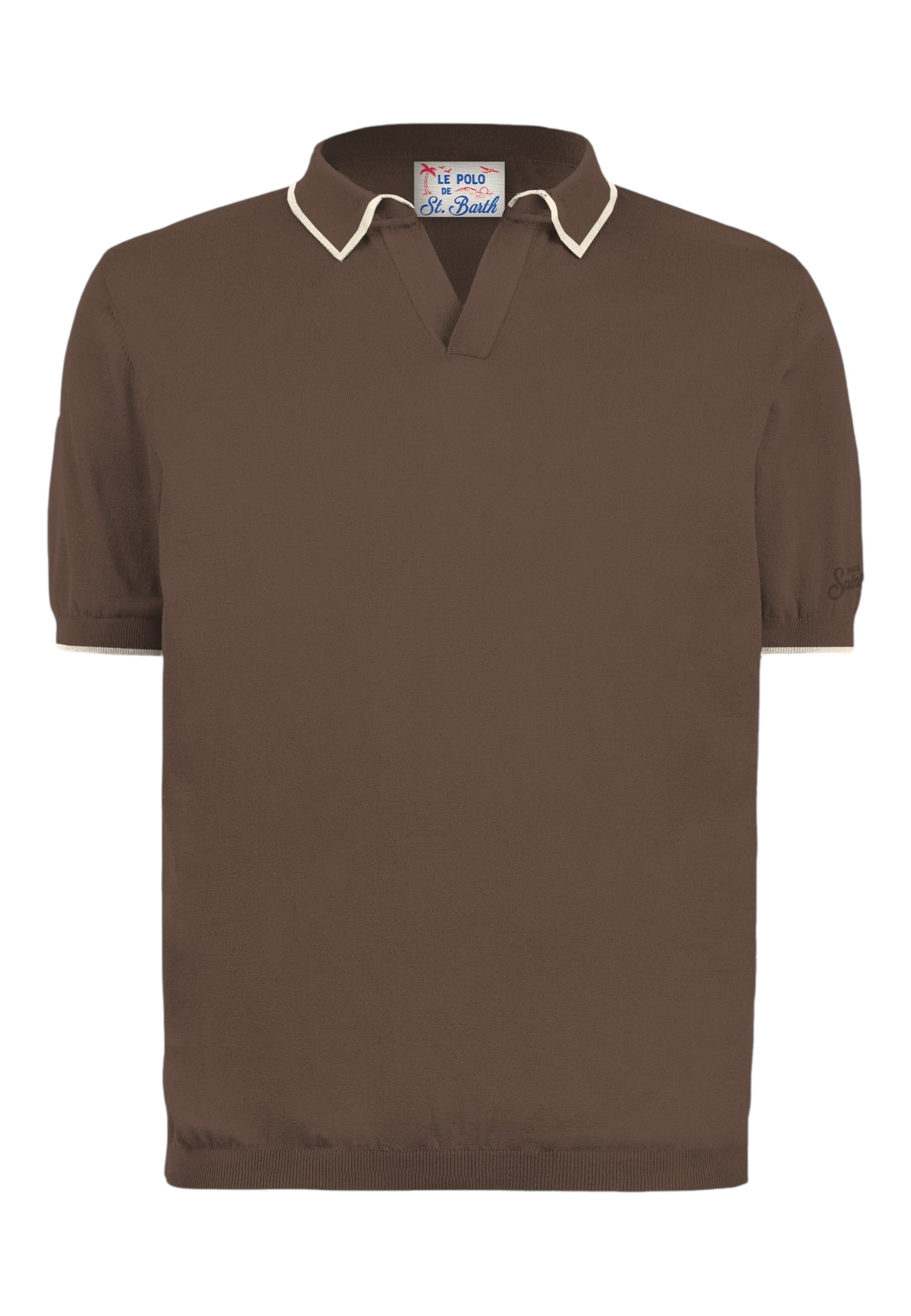 Polo Manica Corta Uomo Mc2 Saint Barth  Sloan Contrast Cotton SLO0014