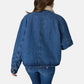 Giacca Jeans Donna Guess Linea boxy, Effetto teddy Gj W6BN03D1813