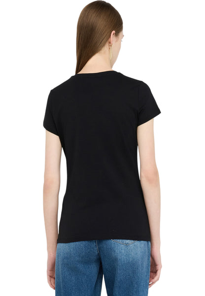 T-Shirt Manica Corta Donna Liu Jo  Lj Angels Patte MF5456JS923