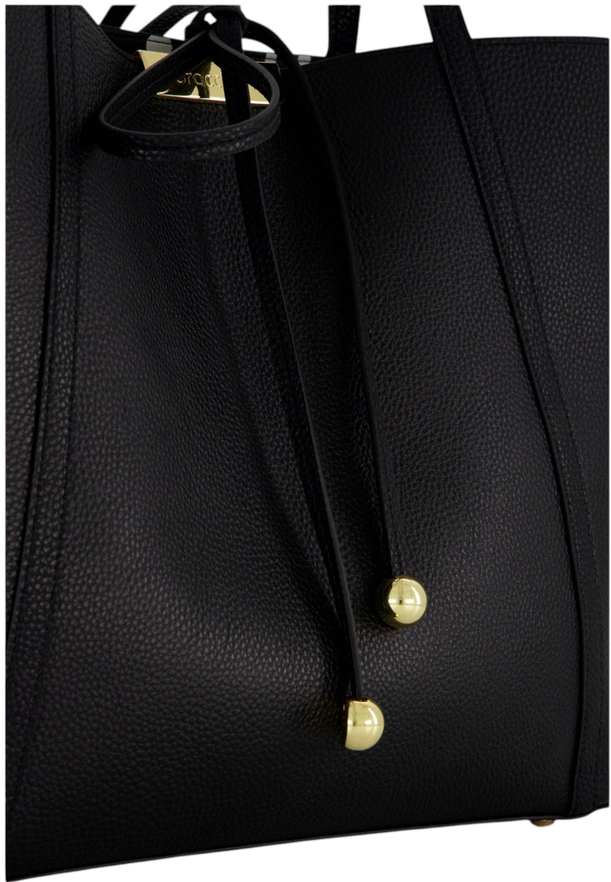 Borsa A Spalla Donna Braccialini Reversibile, Manico doppio, Chiusura con coulisse, Design reversibile con interno a pois, Dimensioni: 45 x 11 x 30 Cm Double B19323PP