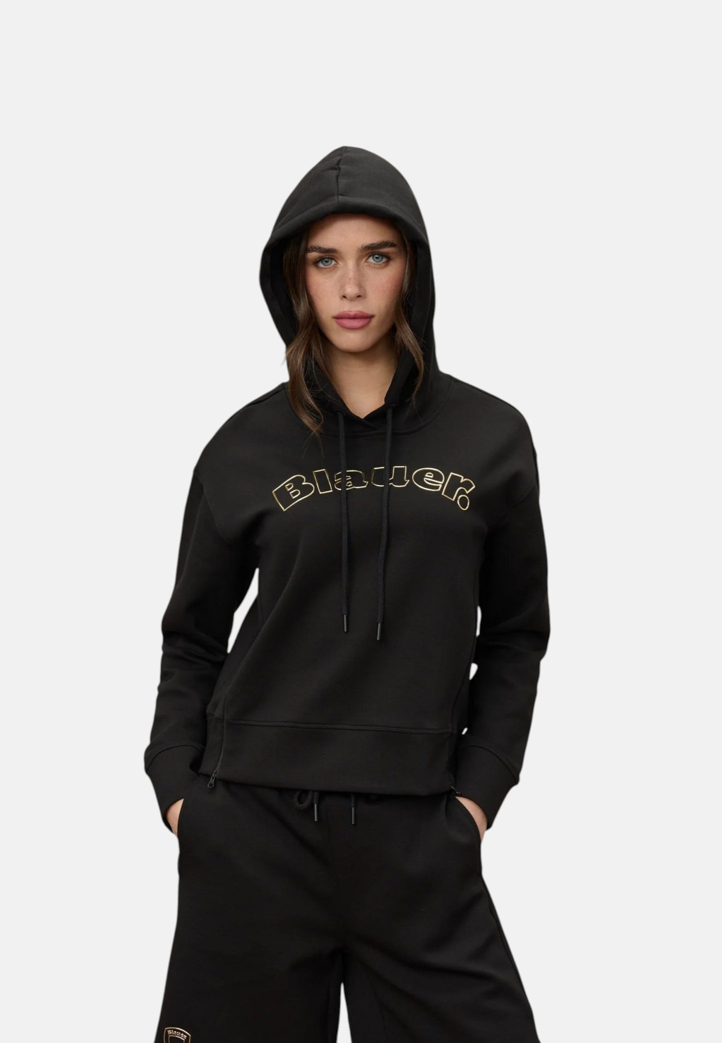 Felpa Con Cappuccio Donna Blauer  Fayette 26SBLDF08057