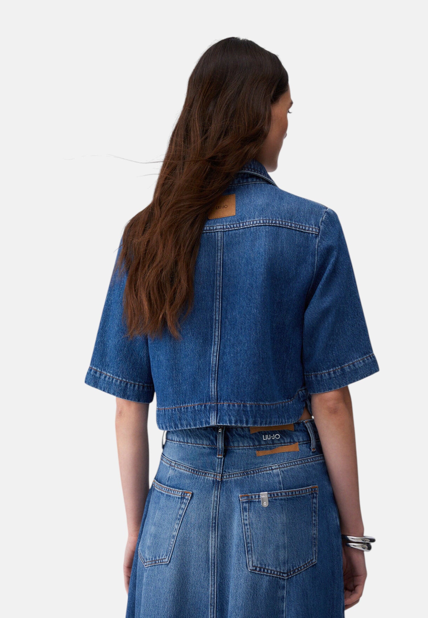Camicia Manica Corta Donna Liu Jo In Denim  UA6337D0319