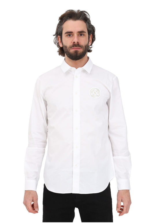 Camicia Manica lunga Uomo Versace Jeans Couture  Stampa Patch V-Emb Gold 74GALYS2CN001