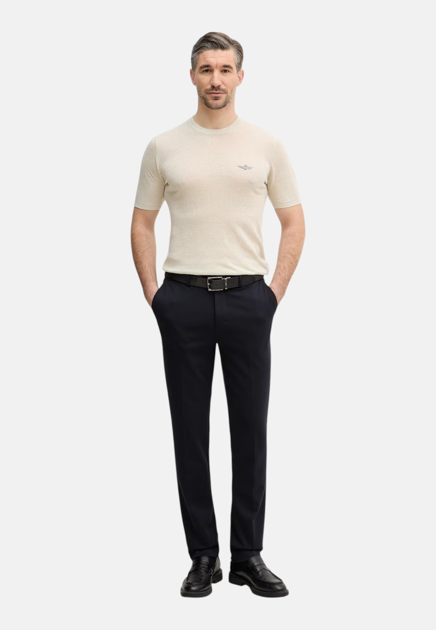 Maglia A Girocollo Uomo Aeronautica Militare Manica Corta In Lino  261MA1624UL00935