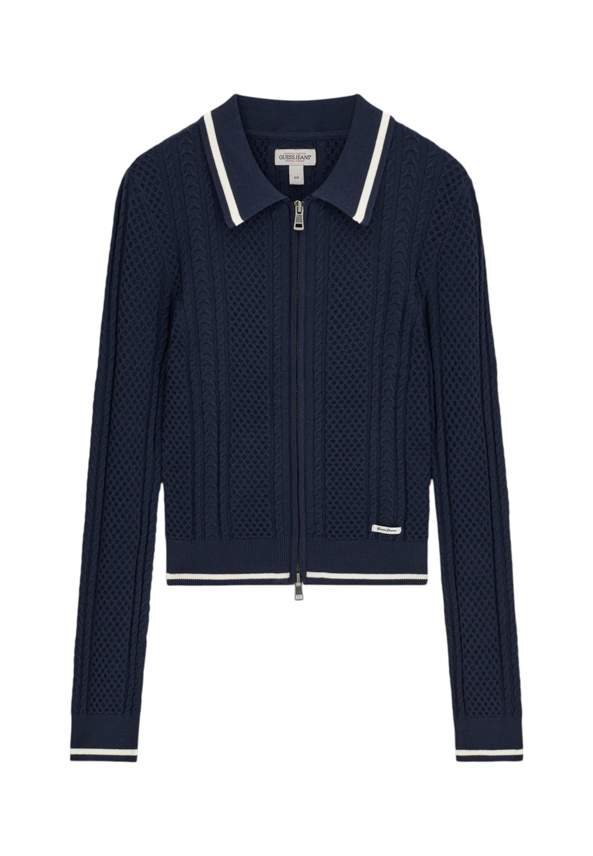 Cardigan  Donna Guess Zip intera, Lavorazione a trecce Gj W6YR03Z0849