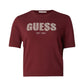 Maglia A Girocollo Donna Guess Manica Corta Norah Logo W6RR47Z2NQ2