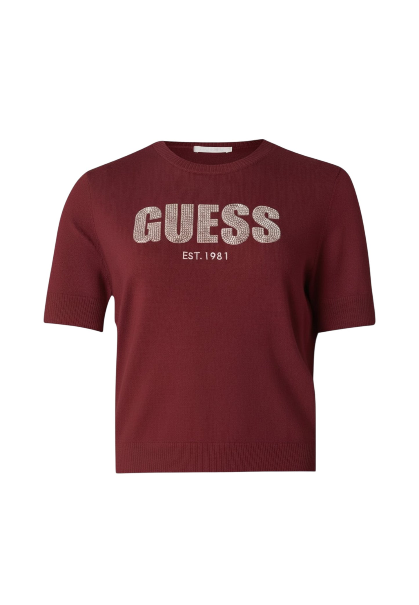 Maglia A Girocollo Donna Guess Manica Corta Norah Logo W6RR47Z2NQ2