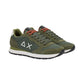 Sneakers Basse Uomo Sun68 Stile Running, Logo Ricamato, Nylon E Suede Tom Solid Z46101