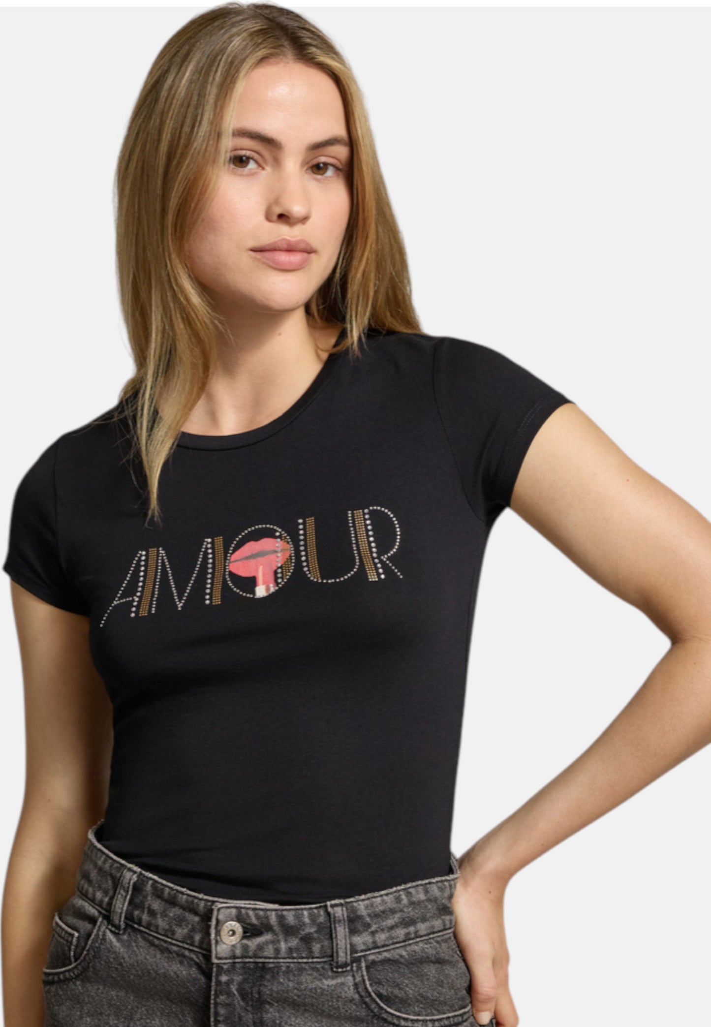 T-Shirt Manica Corta Donna Guess  Amour Lux R3 W6RI03KA0Q1