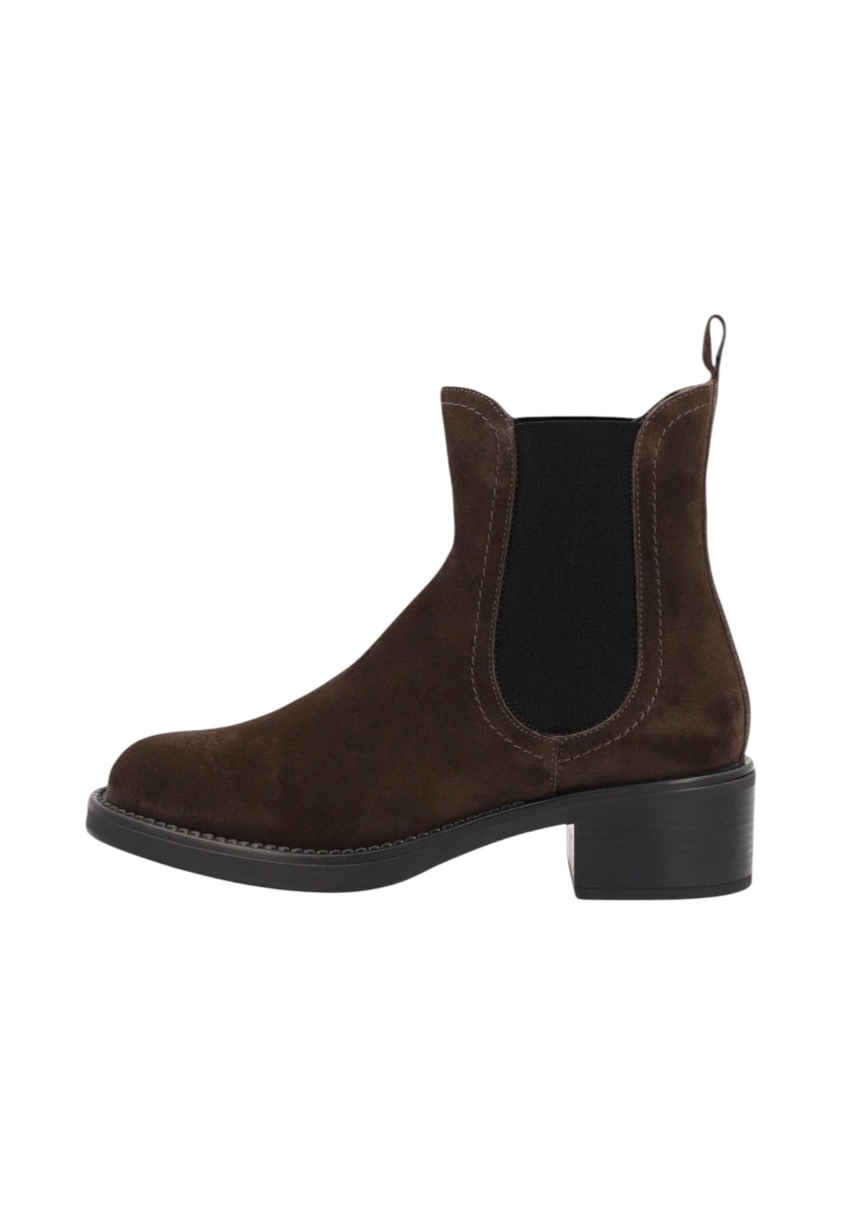 Stivaletti Chelsea Donna Frau Pelle scamosciata, Elastici laterali, Tacco largo Waxy A82C5