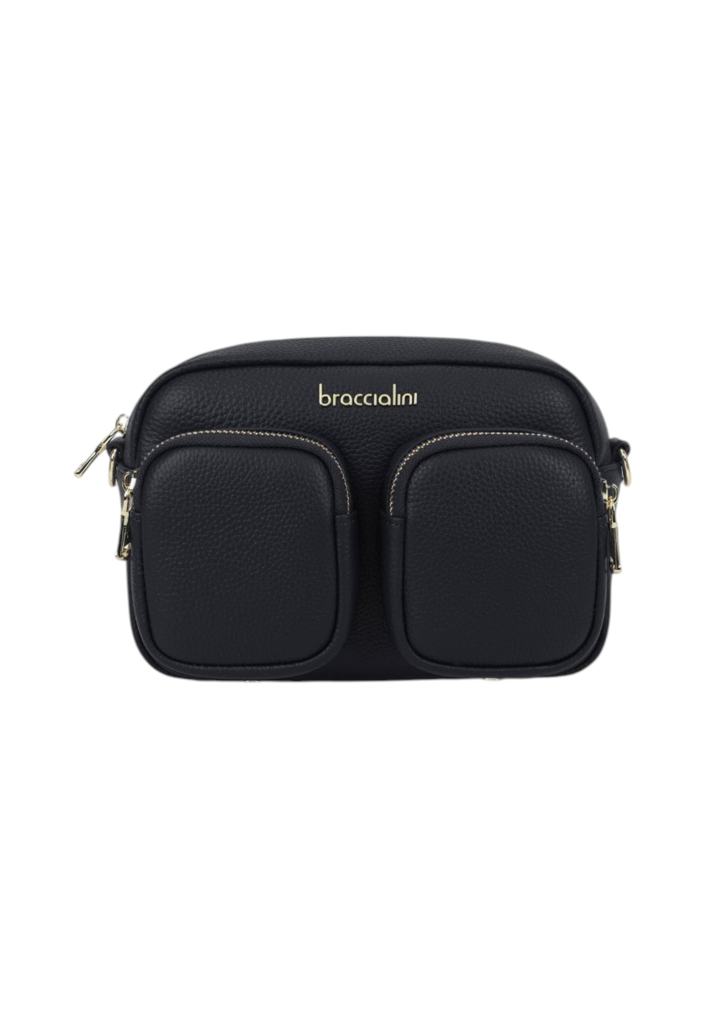 Borsa A Tracolla Donna Braccialini In Pelle Con Doppio Tascino Frontale Dolly B19100PP